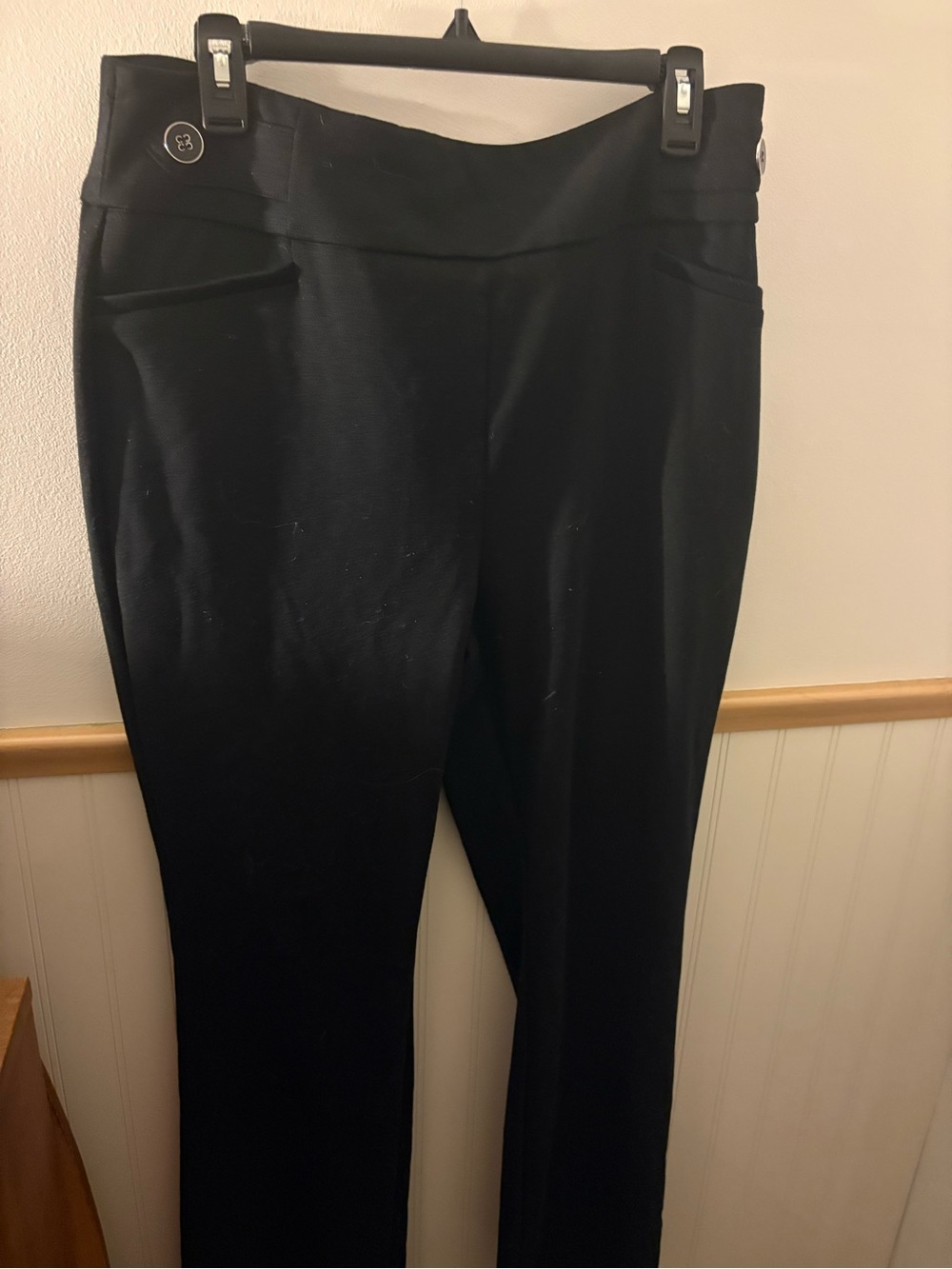New York & Company 7th Avenue Black Stretch Dress Pants Size L
